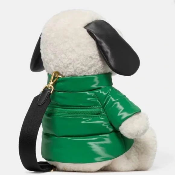 Kate Spade X Peanuts 3D Snoopy Dog Plush Doll Sling Crossbody Bag NEW - Picture 3 of 4
